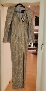 Bariano Australia Art Deco gown with cape